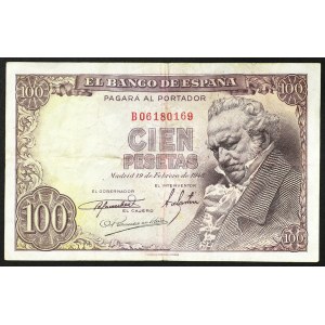 Spain, Kingdom, 100 Pesetas 19/02/1946