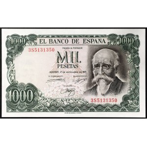 Spain, Kingdom, 1.000 Pesetas 17/9/1971 (1974)