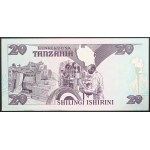 République de Tanzanie, 20 shillings, sans date (1987)