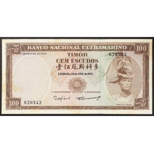 Timor, Overseas province of Portugal, 100 Escudos 25/04/1963