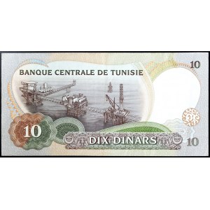 Tunisia, Republic, 10 Dinars 1986