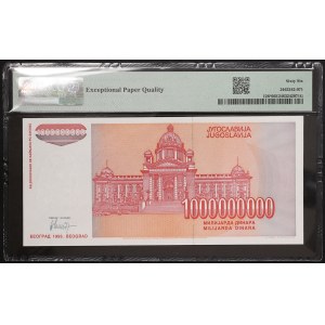 Yugoslavia, Federal Republic, 1.000.000.000 Dinara Replacement 1993
