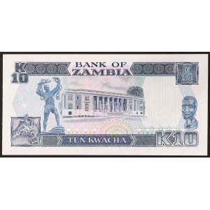 Republik Sambia, 10 Kwacha, ohne Datum (1989–91)