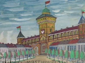 Nikifor Krynicki (1895 Krynica - 1968 Folusz), Widok miejski (Kraków)
