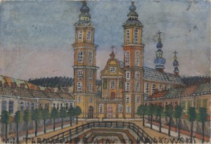 Nikifor Krynicki (1895 Krynica - 1968 Folusz), Widok na kościół w Tarnowie