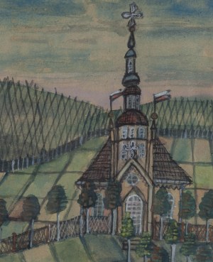 Nikifor Krynicki (1895 Krynica - 1968 Folusz), Kaplica cmentarna w Krynicy Zdrój, po 1966