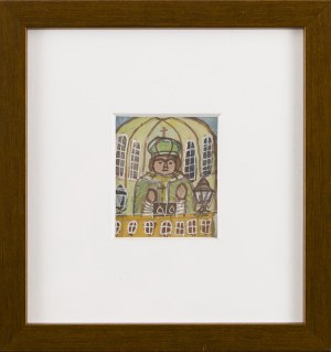 Nikifor Krynicki (1895 Krynica - 1968 Folusz), Biskup odprawiający mszę, około lata 60. XX w.