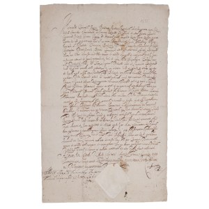 Document concerning the will of Krzysztof Marciszewski, parish priest in Czermin near Mielec; Mateusz Glancerini, parish priest in Gorlice; and Jan Mielecki of the Gryf coat of arms. Nowy Korczyn, “The second day after Sunday marked the beginning of the u