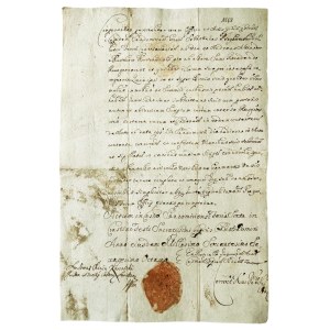 Agreement between Sebastian Przyborowski, cupbearer of Chernihiv from the Jasiewicze estate near Pinsk, and Andrzej Aleksander Kuczkowski. Sandomierz, “Feria sexta in crastino Feste Sacratissimi Coronis Christi,” 1668