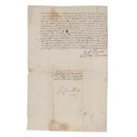 An entry from the Kalisz municipal records concerning Marcin Łyczko of the Sulima coat of arms and Andrzej Dunin-Karwicki of Żydowo and St. Mary’s Collegiate Church in Kalisz. Kalisz, “Feria Quinta post festum nativitatis virginis Maria proximo,” 1671