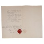 Franciszek Józef I (1830-1916) cesarz. Dyplom mianujący inż. Kazimierza Zaleskiego kawalerem orderu Franciszka Józefa. Wiedeń, 23 VIII 1885