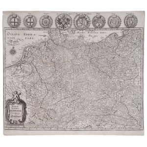 [Mapa Germánie a Polska] Mateusz Merian (1593–1650), Nova Totius Germaniae, 1646