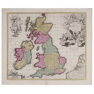 [Velká Británie a Irsko] Nicolas Visscher (1678–1702), Magnae Britanniae, počátek 18. století