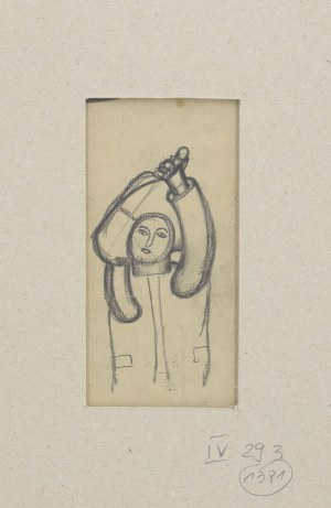 Marek WŁODARSKI (Henryk Streng) (1903-1960), Mężczyzna z uniesionymi rękami - praca dwustronna, 1926