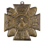 Second Polish Republic Cross – "Ammunition Explosion at the Chernivtsi Train Station, 1919" Badge