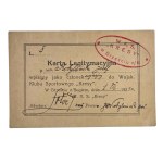 Second Polish Republic ID Card, “Kresy” Military Sports Club, Lt. Józef Kobylański, 5th Podhale Rifle Regiment, 1921