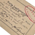 Second Polish Republic ID Card, “Kresy” Military Sports Club, Lt. Józef Kobylański, 5th Podhale Rifle Regiment, 1921