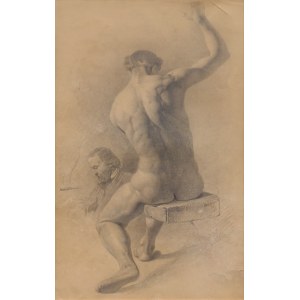 Marceli Maszkowski, Malarz i model (Autoportret), ok. 1860