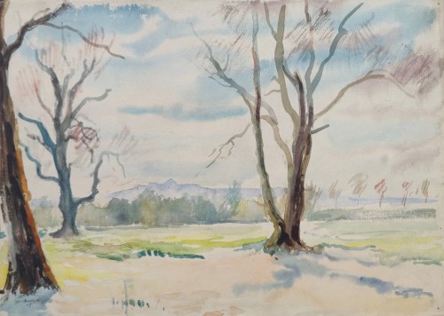 Mieczysław T. Janikowski, Widok na Kopiec Kościuszki w Krakowie, 1937