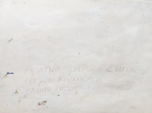 Hanna Rudzka-Cybis, W sadzie. Myślenice, 1987