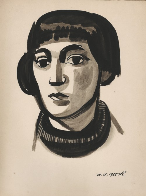 Adam Hoffmann, Portret Ewy Kierskiej, 1955