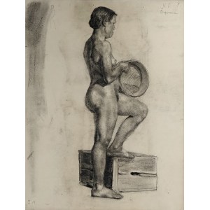 Wacław Żupnik, Nu debout avec un tamis, 1936-1939