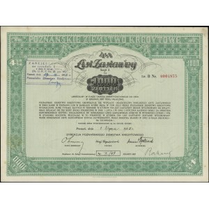Poznańskie Ziemstwo Kredytowe, 4 1/2 % list zastawny na 1.000 złotych, 1.07.1935, Poznań