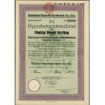 Poland, 8% mortgage bond for 50 pounds sterling = 1,250 Gdańsk guilders, October 1, 1925