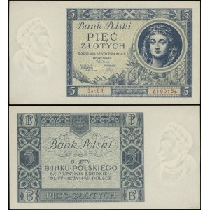Polonia, 5 zloty, 2 gennaio 1930, CR