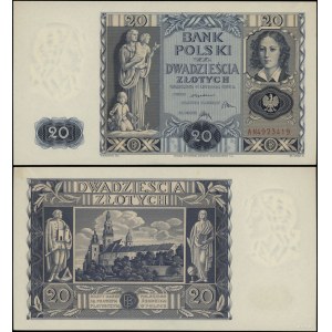 Poland, 20 zlotych, November 11, 1936, AN