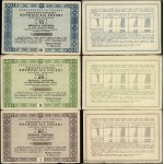 Postwar Poland (1944–1952), 3 premium loans (partial bonds) in denominations of 10 zlotych, 25 zlotych, and 50 złotych, October 1, 1951