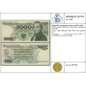 5,000 zlotys, June 1, 1982, CM