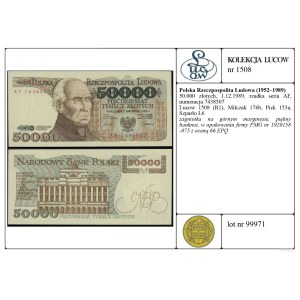 50,000 zlotys, December 1, 1989, AF