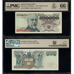 500,000 zlotys, November 16, 1993, U