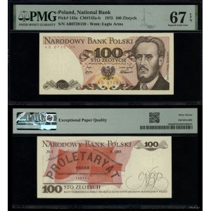100 zlotych, January 15, 1975, AB
