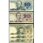 Poland, set of 10 banknotes, 1982–1988