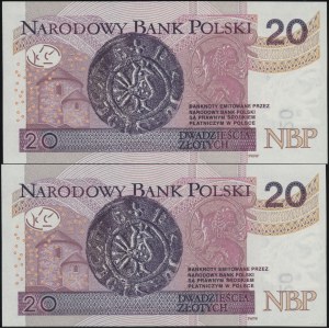 Polska, zestaw 2 x 20 złotych serii przejściowej, 15.09.2016, CE