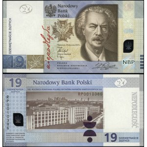 Poland, 19 zlotys, January 25, 2019, Paderewski