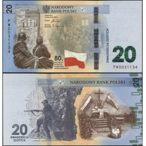 Polska, 20 złotych, 10.01.2024, Powstanie Warszawskie