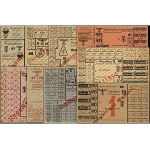 Germany, set of 10 food ration cards, 1944–1945, Berlin