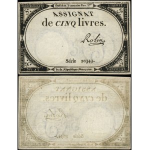France, 5-livre assignat (1793)