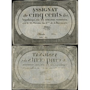 France, 500-livre assignat, (1794)