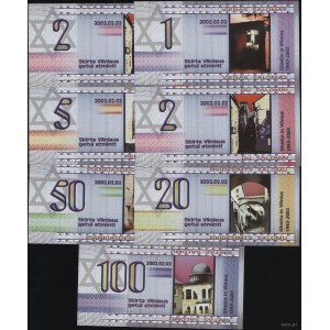 Lithuania, set of 6 commemorative pseudo-banknotes, 2002