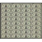 United States of America (USA), 32 uncut $1 bills, 1988