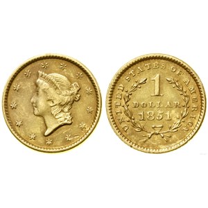 United States of America (USA), 1 dollar, 1851, Philadelphia
