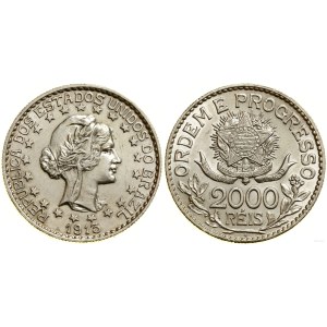 Brazil, 2,000 reais, 1913