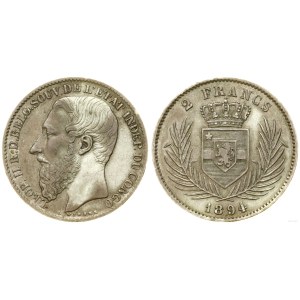 Belgian Congo, 2 francs, 1894