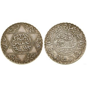 Maroko, 2 1/2 dirhama, AH 1310 (1893), Paryż