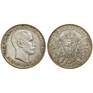 Norwegia, 2 koron, 1915, Kongsberg