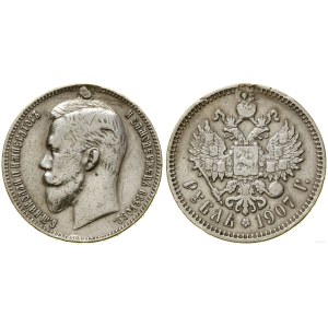 Russland, Rubel, 1907 (Э•Б), St. Petersburg